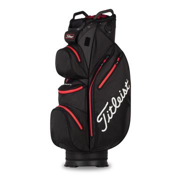 Titleist StaDry Waterproof 14 Way Golf Cart Bag - Black/Red  - main image