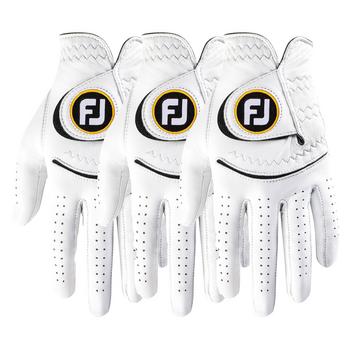 Gold Gear Direct - FootJoy Stasof Golf Glove - White - Multi-Buy Offer