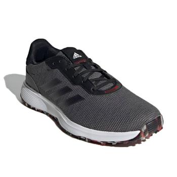 Adidas S2G Spikeless Golf Shoes - Grey/Black/Scarlet  - main image