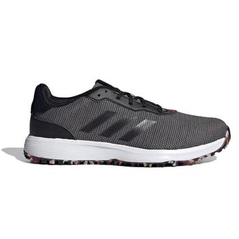 Gold Gear Direct - Adidas S2G Spikeless Golf Shoes - Grey/Black/Scarlet