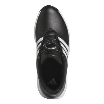 adidas Tour360 24 BOA Junior Golf Shoes - Black/White/Iron - main image
