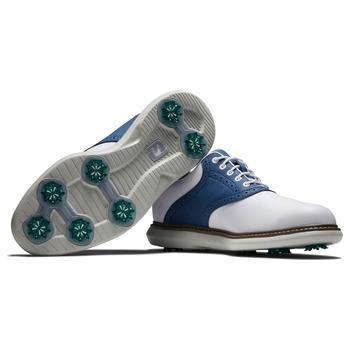FootJoy Traditions Golf Shoes 2021 - White/Navy  - main image