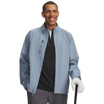 Under Armour Men's Blue Drive Pro Golf Rain Jacket - Wind/White (448) - Apparel Sizing:l - Image 2