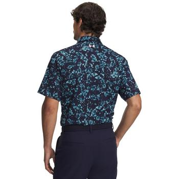Under Armour UA Matchplay Printed Golf Polo Shirt - Midnight Navy/Blue Haze - main image