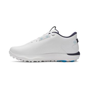 Under Armour UA Drive Fade 2 Spikeless Golf Shoes - White/White/Metallic Silver - main image