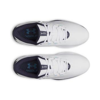 Under Armour UA Drive Fade 2 Spikeless Golf Shoes - White/White/Metallic Silver - main image