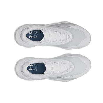 Under Armour UA Halo Hybrid Spikeless Golf Shoes - White/White/Metallic Silver - main image
