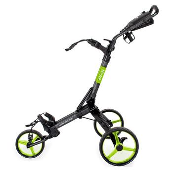 Wishbone Cube Three Golf Push Trolley - Charcoal/Lime - main image