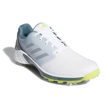 Adidas ZG21 Golf Shoes - White/Acid Yellow/Blue Oxide - main image