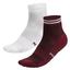 Rohnisch Women's 2 Pair Golfing Socks White / Burgundy - thumbnail image 2