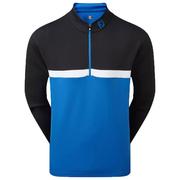 FootJoy 1/4 Zip Colourblock Chill Out Pullover - Black/Royal