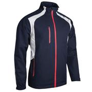 Sunderland Valberg Waterproof Golf Jacket - Navy/White/Red 