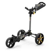 PowaKaddy DLX-Lite FF Push Cart Golf Trolley - Gunmetal/Yellow