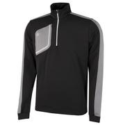 Galvin Green Dwight Insula Half Zip Pullover - Black/Sharkskin/White