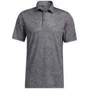 adidas Camo Golf Polo Shirt - Black/Grey Three
