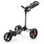 PowaKaddy DLX-Lite FF Push Cart Golf Trolley - Gunmetal/Red - thumbnail image 1