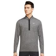 Nike Dri-Fit Victory Heathered Half Zip Golf Top - Black/Pure/White