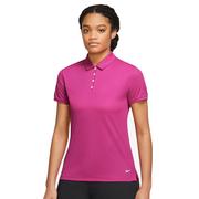 Nike Dri-Fit Victory Solid Womens Golf Polo Shirt - Pink/White