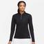Nike Dri-Fit Victory LS Solid Womens Golf Polo Shirt - Black/White - thumbnail image 1