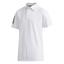 adidas Boys 3 Stripe Golf Polo Shirt - White - thumbnail image 1