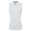 FootJoy Womens Mesh Back Sleeveless Lisle Golf Polo Shirt - White - thumbnail image 1