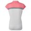 FootJoy Womens Engineered Colour Block Lisle Golf Polo Shirt - White/Bright Coral - thumbnail image 2
