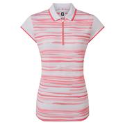 Next product: FootJoy Womens Cap Sleeve Colour Block Lisle Golf Polo Shirt - White/Bright Coral