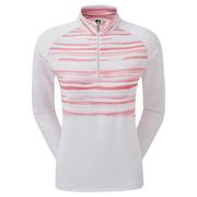 FootJoy Womens Half-Zip Jersey Watercolour Golf  Midlayer Sweater - White