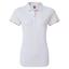 FootJoy Womens Watercolour Trim Pique Golf Polo Shirt - White - thumbnail image 1