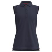 Forelson Stow Ladies Button Sleeveless Golf Polo Shirt - Navy