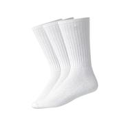 Footjoy Comfort Sof Crew 3 Pair Sock Pack - White