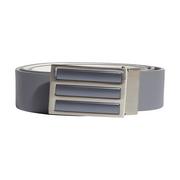 adidas 3-Stripe Tour Leather Golf Belt - Grey