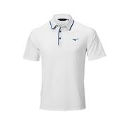 Mizuno Classic Pique Short Sleve Golf Polo Shirt - Optic White