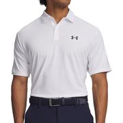 Under Armour UA Matchplay Golf Polo Shirt - White/Pitch Grey