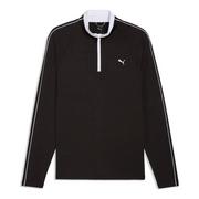 Puma Pure 3.0 1/4 Zip Golf Sweater - Puma Black/White Glow