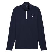 Puma Pure 3.0 Textured 1/4 Zip Golf Sweater - Deep Navy/White Glow