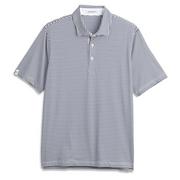 Next product: Ashworth Striped Tech Golf Polo - White/Navy