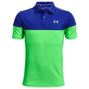 Under Armour Boys Performance Blocked Golf Polo Shirt - Blue