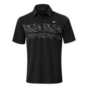 Mizuno Breath Thermo Graphic Golf Polo - Black