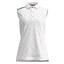Forelson Buckland Ladies Button Sleeveless Polo Shirt - White - thumbnail image 1