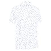 Callaway All Over Chev Print Golf Polo Shirt - Bright White