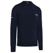 Callaway Crew Neck Merino Mix Golf Sweater - Navy Blue