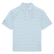 Callaway Junior Dolphin Print Golf Polo Shirt - Bright White