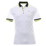 Calvin Klein Inverse Polo Shirt - White/Lime
