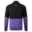 FootJoy Colour Block Midlayer Golf Sweater - Black/Violet - thumbnail image 2