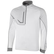 Galvin Green Daxton INSULA Half Zip Golf Sweater - White/Cool Grey/Sharkskin