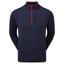 FootJoy Diamond Jacquard Chill-Out Golf Sweater - Navy - thumbnail image 1