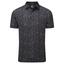 FootJoy Digital Camo FJ Lisle Print Golf Polo Shirt - Black - thumbnail image 1