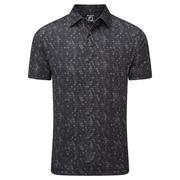 FootJoy Digital Camo FJ Lisle Print Golf Polo Shirt - Black