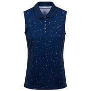 Next product: Rohnisch Direction Sleeveless Golf Polo Shirt - Navy Micro Spot